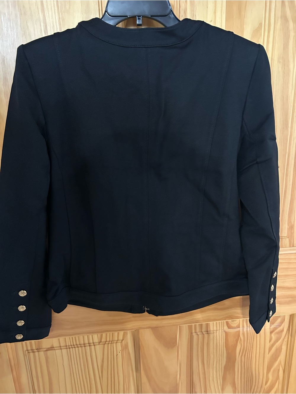 White House Black Market Black Gold-Button Pocket Jacket - Picture 4 of 4